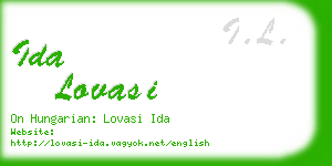 ida lovasi business card